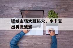 乐鱼体育APP-猛龙主场大胜热火，小卡复出再掀波澜